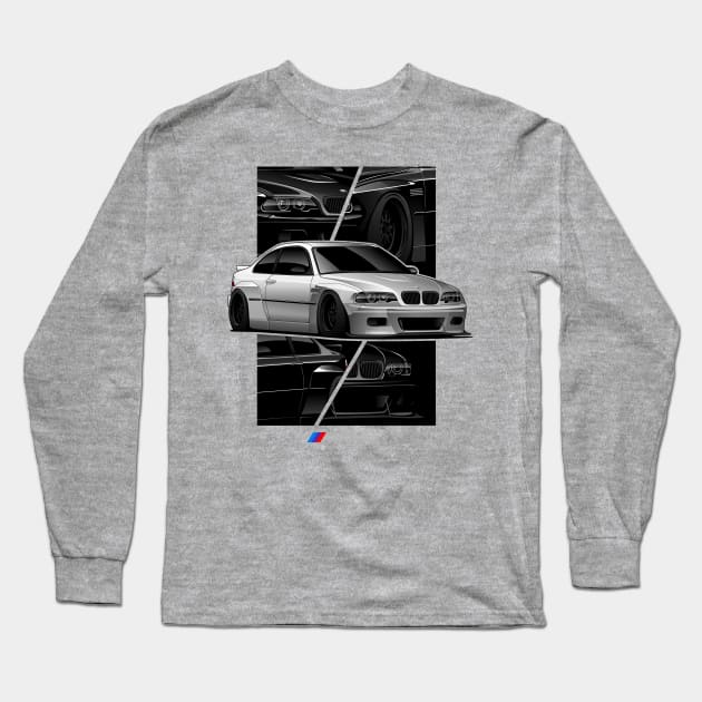 BMW E46 Rocket Bunny Long Sleeve T-Shirt by rizadeli